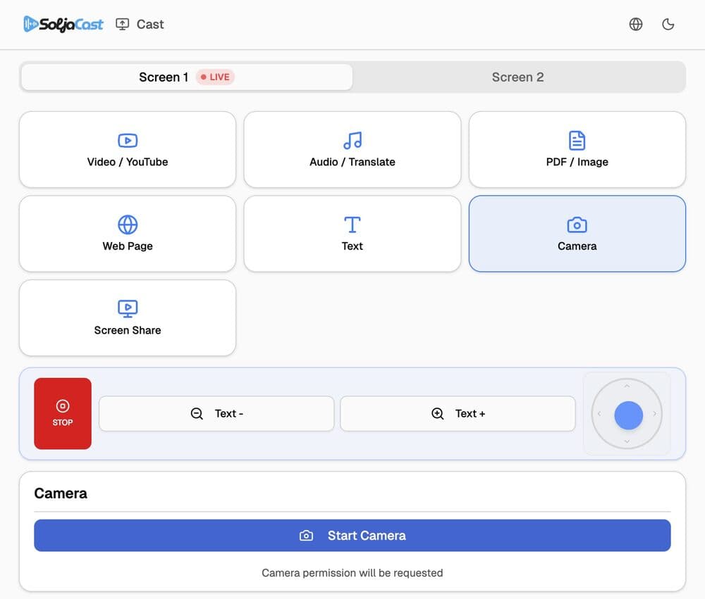 Soljacast cast page open in a desktop browser